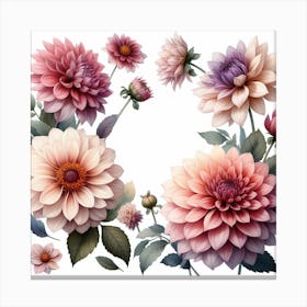 Dahlias 2 Canvas Print