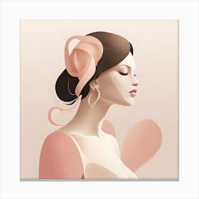 Woman In Pink Canvas Print