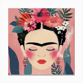 kleine Frida Blume Illustation Canvas Print