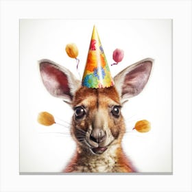 Birthday Kangaroo 7 Canvas Print