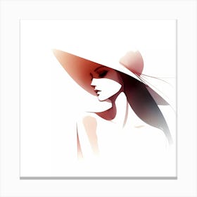 Woman In A Hat 14 Canvas Print