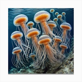 Jellyfishes 1 Canvas Print