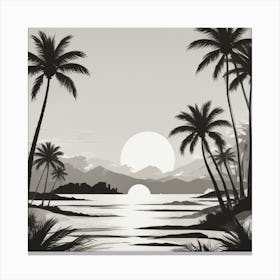 Sunset At The Beach 15 Canvas Print