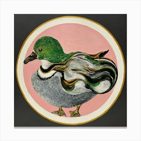 Green duck Canvas Print