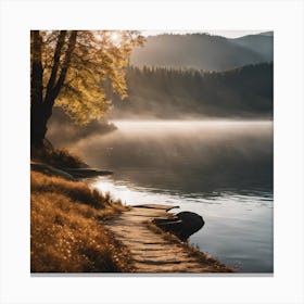 Sunrise By The Lake Canvas Print