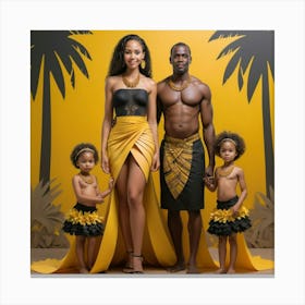 African Family Portrait 2 Canvas Print