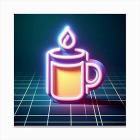 Neon Mug Canvas Print