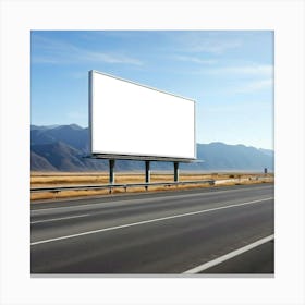 Mock Up Blank Billboard Roadside Advertising Large Outdoor Customizable Template Unprinted (21) Canvas Print