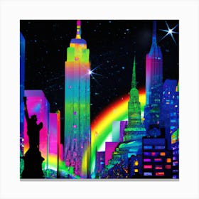 Rainbow City Canvas Print