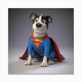 Superman Dog Canvas Print