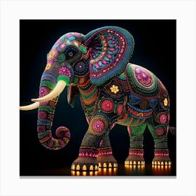 Elephant In The Dark Canvas Print