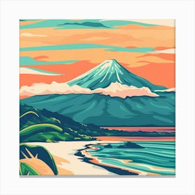 A Galapagos Islands In Ecuador Vector Canvas Print