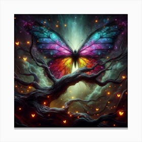 Butterfly In The Night Sky 3 Canvas Print