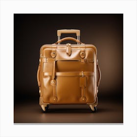 Tan Suitcase Canvas Print