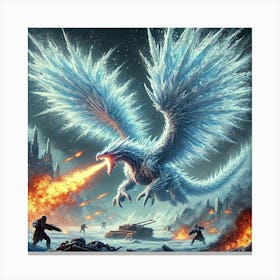 Blizzard Wyvern Wing Slam Canvas Print