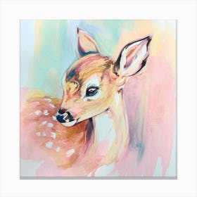 Fawn Watercolor Painting 1 Canvas Print