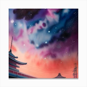 Asian Night Sky Canvas Print