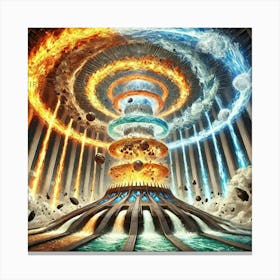 Elemental Convergence Array Fusion Energy Canvas Print