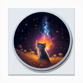 Cat Colored Sky (130) Canvas Print