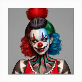 Clown Makeup Canvas Print