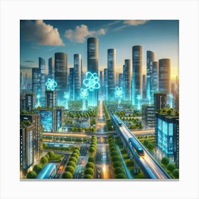 Futuristic Cityscape 9 Canvas Print