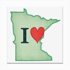 I Love Minnesota Canvas Print