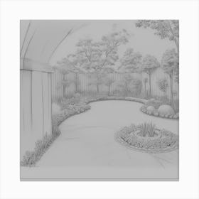 Garden Sketch Canvas Print