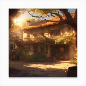 328906 Sunlit Setting Infuse The Scene With Warm, Golden Xl 1024 V1 0 Canvas Print