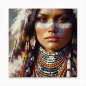 Native American Woman 3 Canvas Print