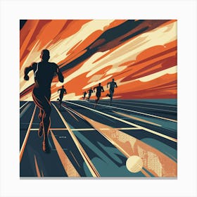 Runner'S Race 3 Canvas Print