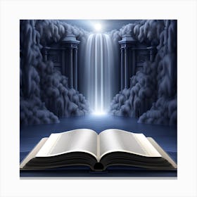 Open Book With Waterfall 3 Canvas Print