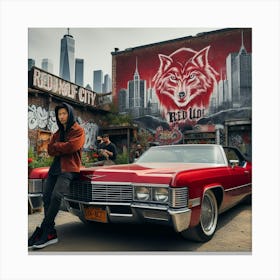 Red Cadillac Canvas Print