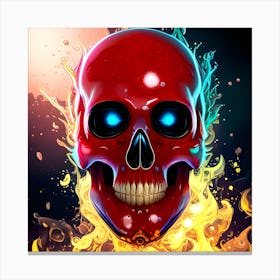 Skull of fire Canvas Print