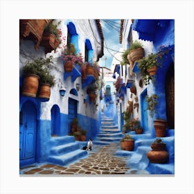 462697 A Creative Image Of The Moroccan City Of Chefchaou Xl 1024 V1 0 Canvas Print