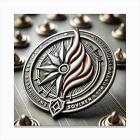 Sovereign Flame Union Emblem Pin Season 13 Ignis Luporum Canvas Print