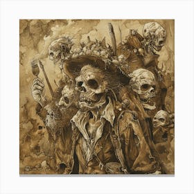 Skeletons 3 Canvas Print