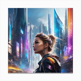 Futuristic Cityscape 92 Canvas Print