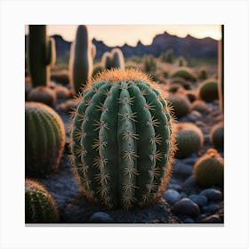 Orange Cactus Desert Art Illustration Photo Qo0d56butk6gtkv94ylvia Dco1uhcxtjyh2ycb4ynsog Canvas Print