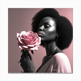 Portrait Of A Black Woman Canvas Print