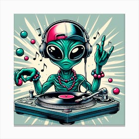 Alien Dj Canvas Print