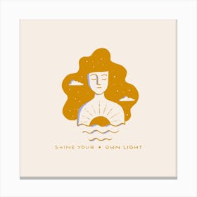 Shine Your Own Light Square Canvas Print