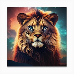 A single lion Canvas Print