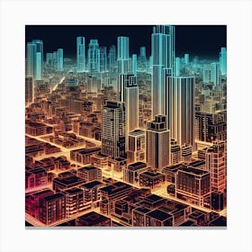 Futuristic Cityscape 27 Canvas Print