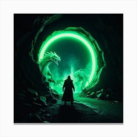 Man In A Dark Tunnel Canvas Print