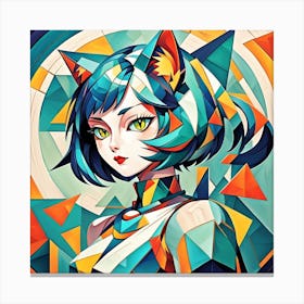 Cat Girl Canvas Print