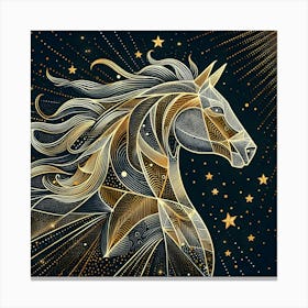 Golden Horse 7 Canvas Print