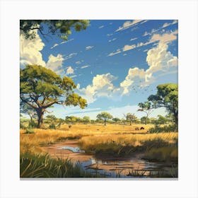 Savannah Landscape Canvas Print