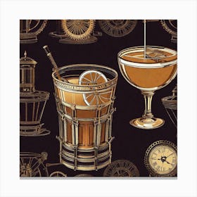 Steampunk Cocktail Canvas Print