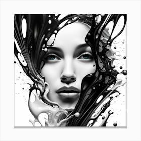 Black And White Painting 11 Canvas Print