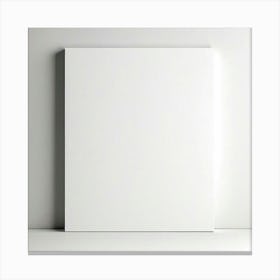 Mock Up Blank Canvas White Pristine Pure Wall Mounted Empty Unmarked Minimalist Space P (2) Canvas Print
